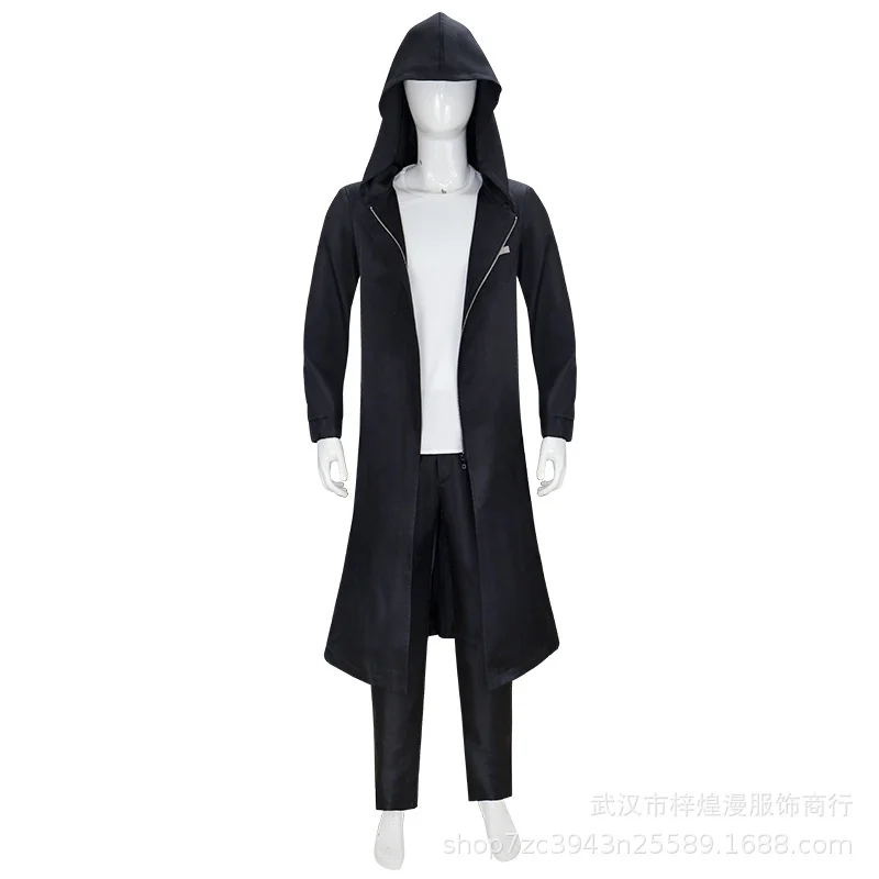 

Solo Anime Leveling Cosplay Jin-Woo Sung Costumes Black Windbreaker Uniform Wig Shun Mizushino Trench Coat Halloween Party