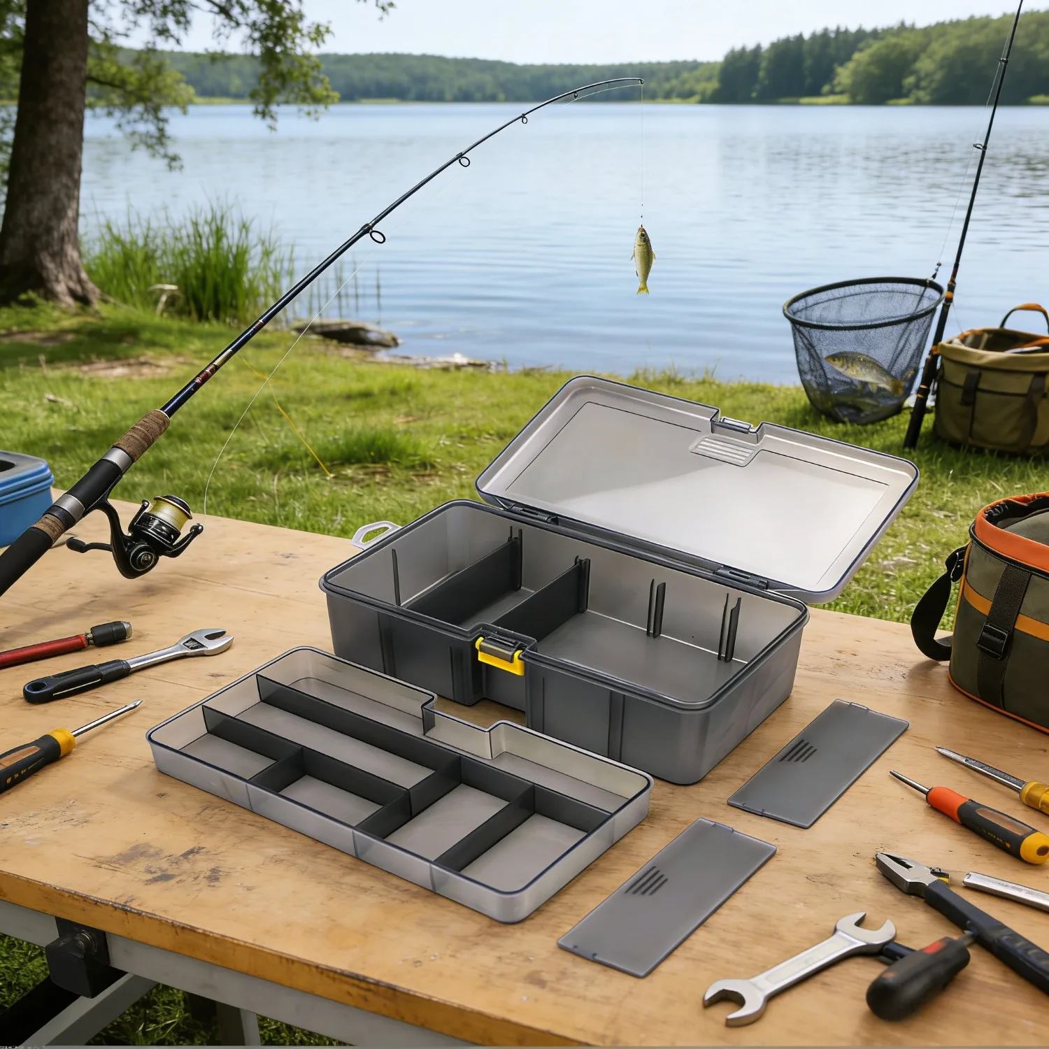 Draagbare dubbelwandige transp - Fish Finder Case recensie en prijs