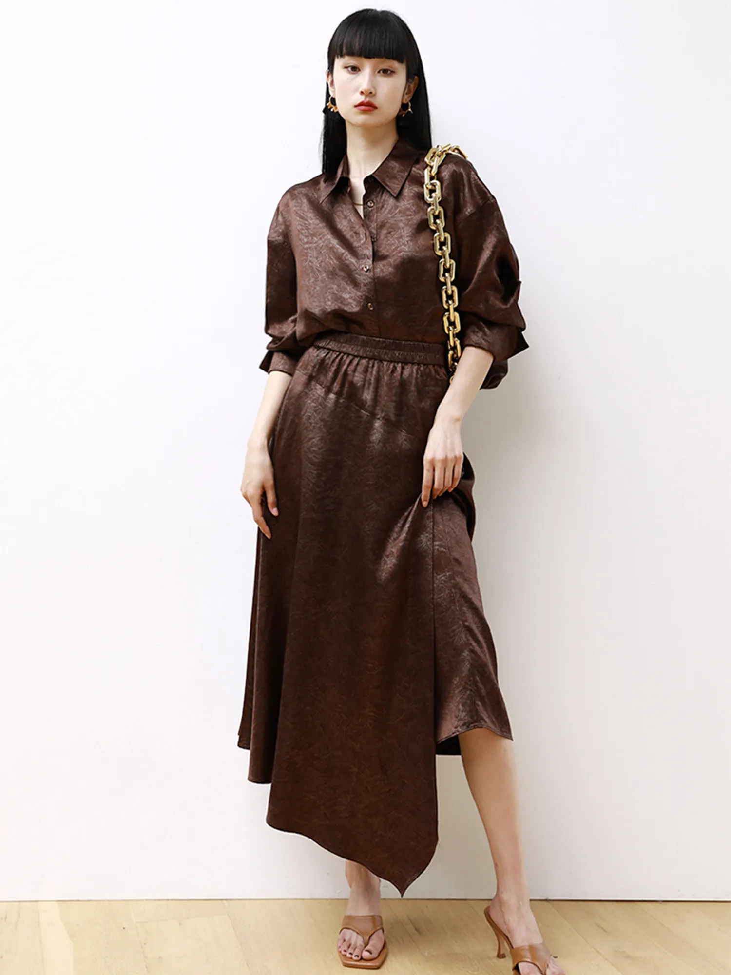 

Acetate New Chinese Style Coat Shirt Halter Dress Skirt Set Fashionable Spring Collection for Women 25-35 Years Old