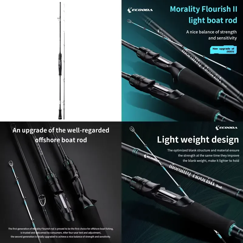 ECOODA Manufacturer EMFB II Upgrade of the Well-regarded Offshore Boat Rod Ocean Boat Fishing