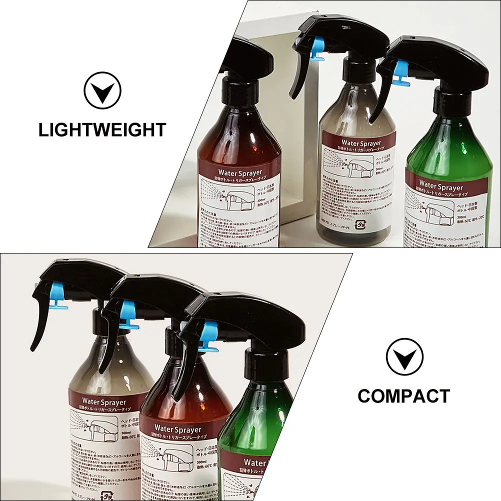 

3Pcs Press Spray Bottles Salon Hairdressing Ergonomic Compact Design Fine Mist Distribution for Barber Hairstyle Watering