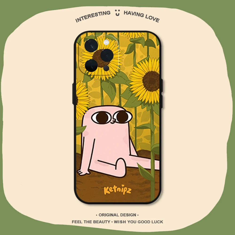 Ketnipz Cartoon Phone Case for iPhone 11 12 13 14 15 16 Max Pro Plus Soft Shell