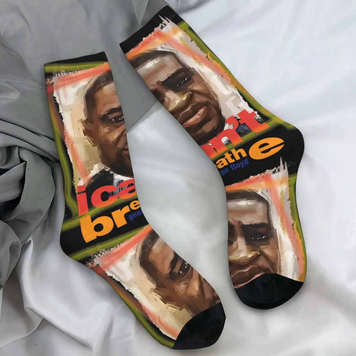 

Rip George Floyd, я не могу дышать чулки Justice For George Floyd Black Lives Matter Носки Зимние противоскользящие носки Парные носки