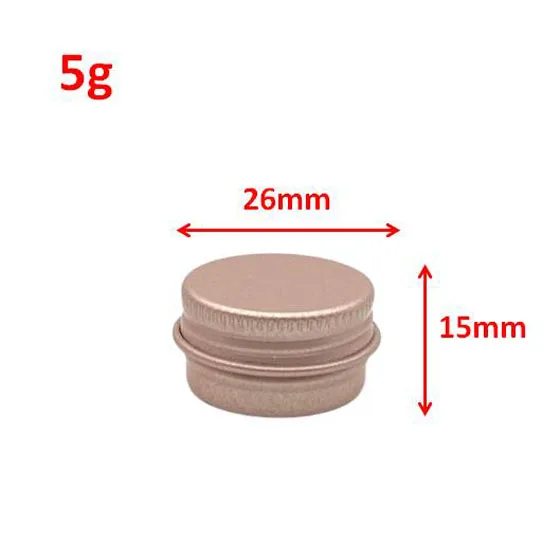 5Pcs 5g 10g Aluminum Tin Jar for Cream Balm Nail Candle Cosmetic Container Refillable Bottles Tea Cans Metal Box Candle Jars