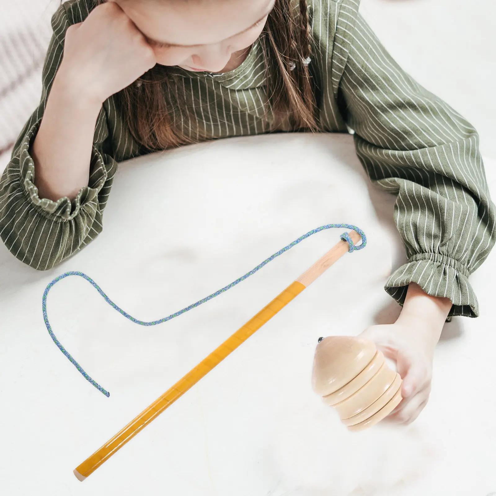

Wooden Peg-Top Gyroscope Apricot Wood 10Cm Beige DIY Party Favor Improve Kids Creativity Skills Gyro Peg-Top