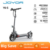 JOYOR Y6-S Electric Scooter for Adults 500W Motor 48V 18Ah Foldable Electric Scooter 10 Inch Tire City Commuter Electric Scooter