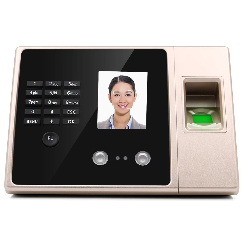 Relógios de tempo para pequenas empresas, máquina de entrada e saída de relógio para funcionários, máquina de atendimento de trabalho com reconhecimento facial e impressão digital