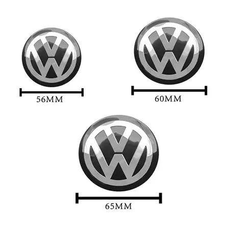 4pcs 56mm 60mm 65mm Car Wheel Center Decal Hub Sticker For Volkswagen VW Golf6 Polo Passat Tiguan Bettle Bora Touran Accessories