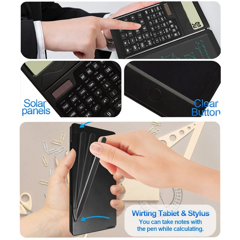 Scientific Function Calculator With Writing Tablet Functions Engineering Financial Calculator For School Students Office