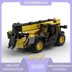 MOC-134879 Medium Telescopic Arm Forklift Building Blocks City Engineering Vehicle Model Advanced Bricks Children's Toy Gift
