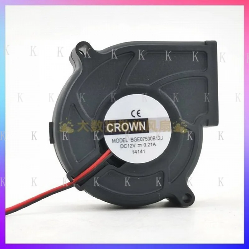 

C FOR CROWN BGE07530B12J DC12V 0.21A 7530 2-Wire Centrifugal Turbo Cooling Fan