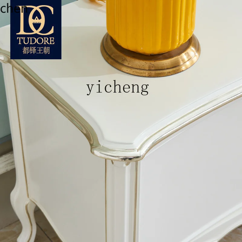 YFY Solid Wood European TV Cabinet TV Cabinet and Tea Table Sets of Furniture High-End