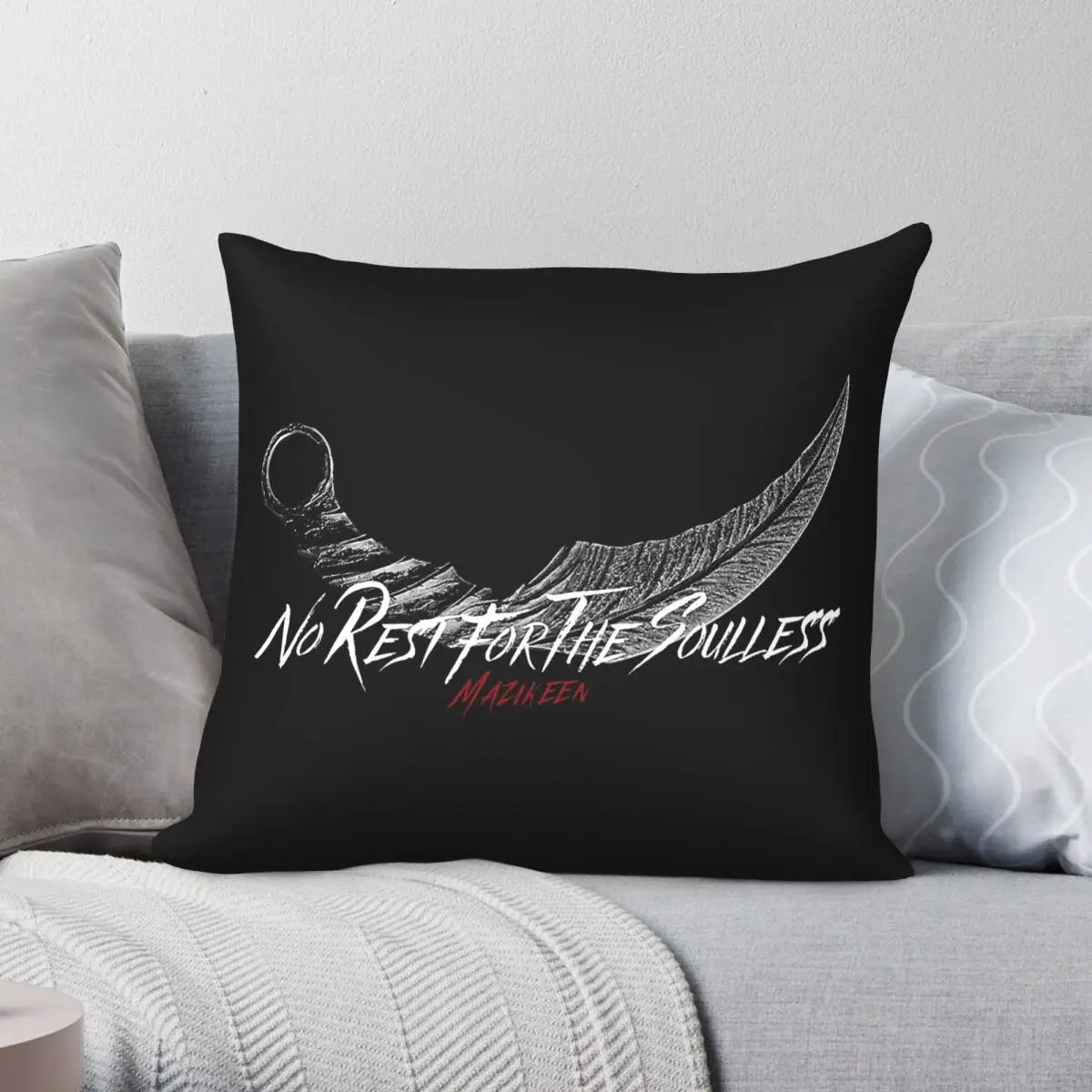 No Rest For The Soulless Mazikeen Lucifer Square Pillowcase Polyester Linen Velvet Printed Zip Decorative Room Cushion Cover 18