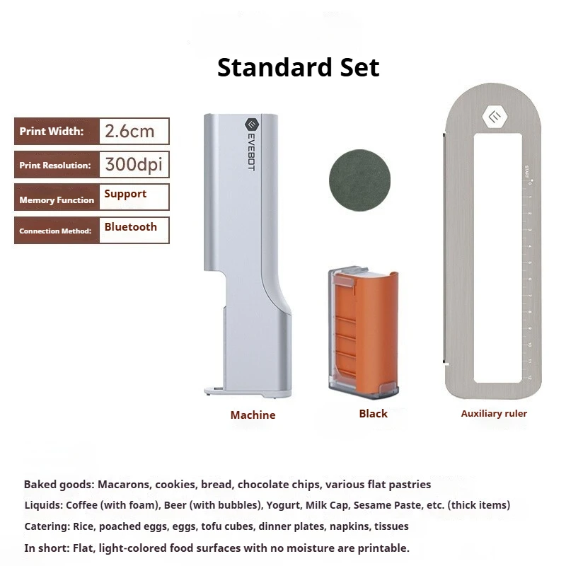 Handheld DIY Eetbare Inkt Voedselprinter 3D Voedselprintpen Koffie Latte Art Chocoladeprinter Brood Cake Macaron