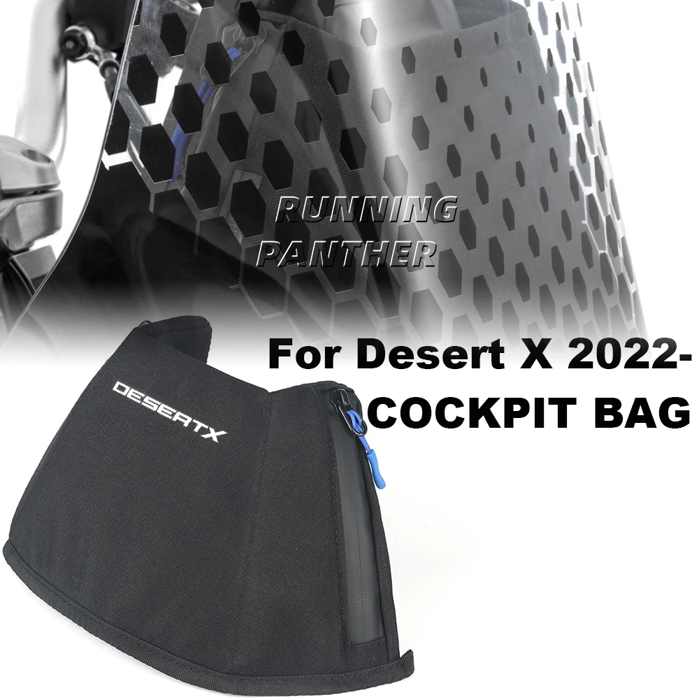 Motorcycle Accessories Cockpit Bag For Ducati DesertX Desert X DESERT X 2022 2023 2024 Tool Waterproof Bags Black