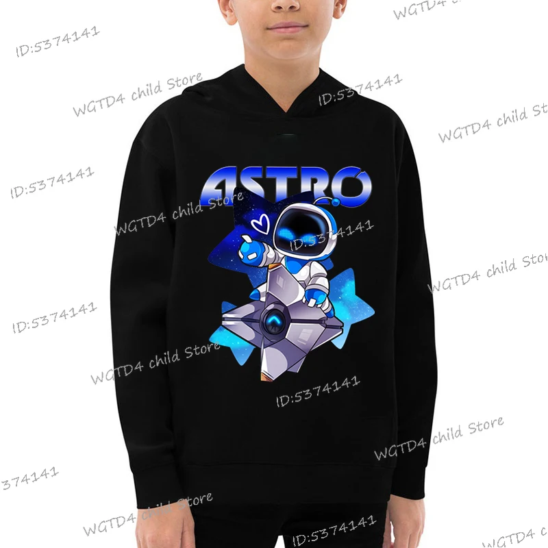 Hot Sales Astro Bot Clothes Kids Playroom Game Astros Robot Hoodie Boys Long Sleeve Sweatshirts Girls Casual Anime Astro Hooded