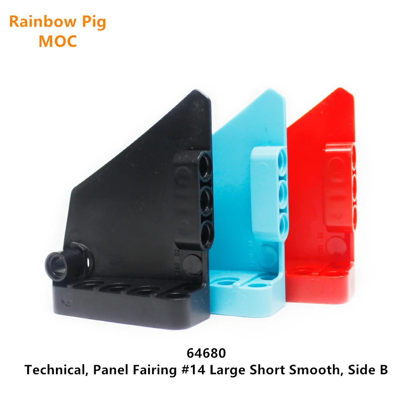 Rainbow Pig MOC Parts 64680 High-Tech Panel Fairing #14 Side B Compatible Brick DIY Building Blocks Particle Puzzle Brain Toys