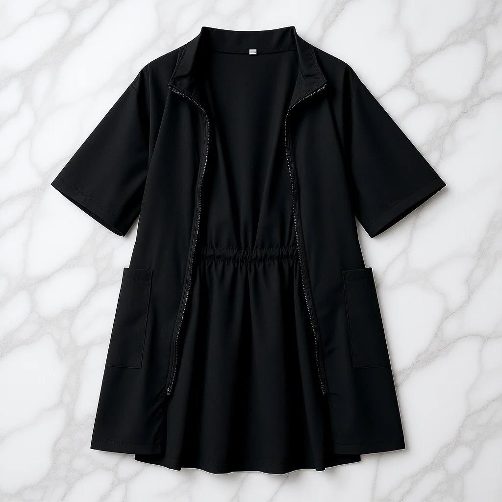 

Pet Cosmetologist Waterproof Clothes Black Size L Grooming Apron Salon Beautician Bath Uniform for Home Outdoor