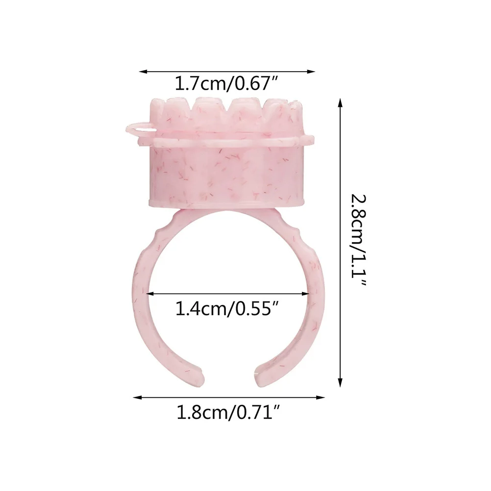 50 قطعة حلقات غراء الرموش المقاومة الوشم الصباغ المنظم رمش الغراء الدائري حلقات الحبر الوشم #4