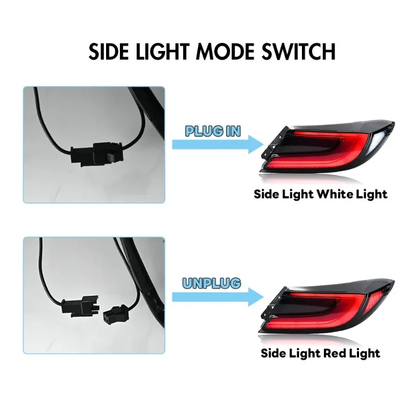 1 زوج دخان LED أضواء خلفية لتويوتا GR86 ، سوبارو BRZ ZN8/ZD8 2021-2025 التوصيل والتشغيل