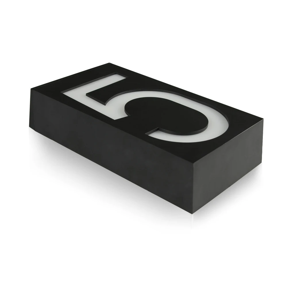 

Number Light Doorplate Guide-board Wall Lamp Street Home Plaque Lantern Rechargeable Address House Waterproof Five