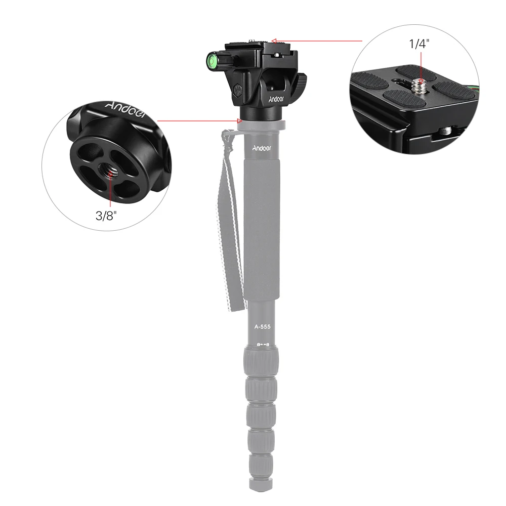 M-12 Monopod Tilt  Panoramic  Telephoto Bird Watching with Quick Release Plate Monopod  Monopod  Mount