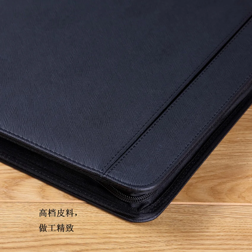 multifuctional A4 manager document bag folder for documents with zipper foldable mobile stand rack holder for cellphone/tablet