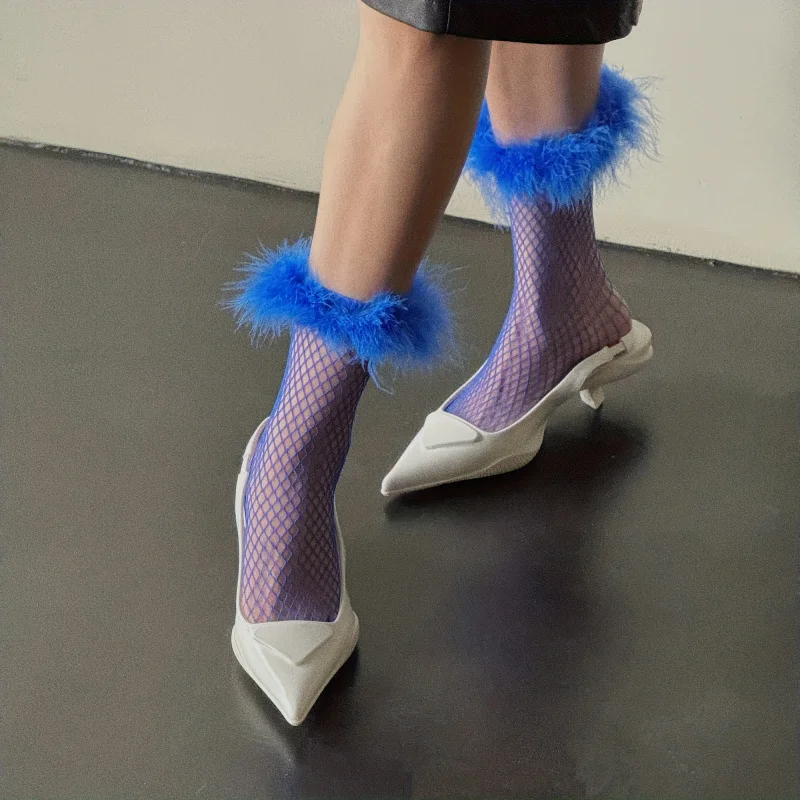 

3pcs Women Trim Retro Hot Sexy Mid-Calf Fishnet Socks Millennium Style Slouch Socks Outfit Essential Trendy Stylish Ankle Socks