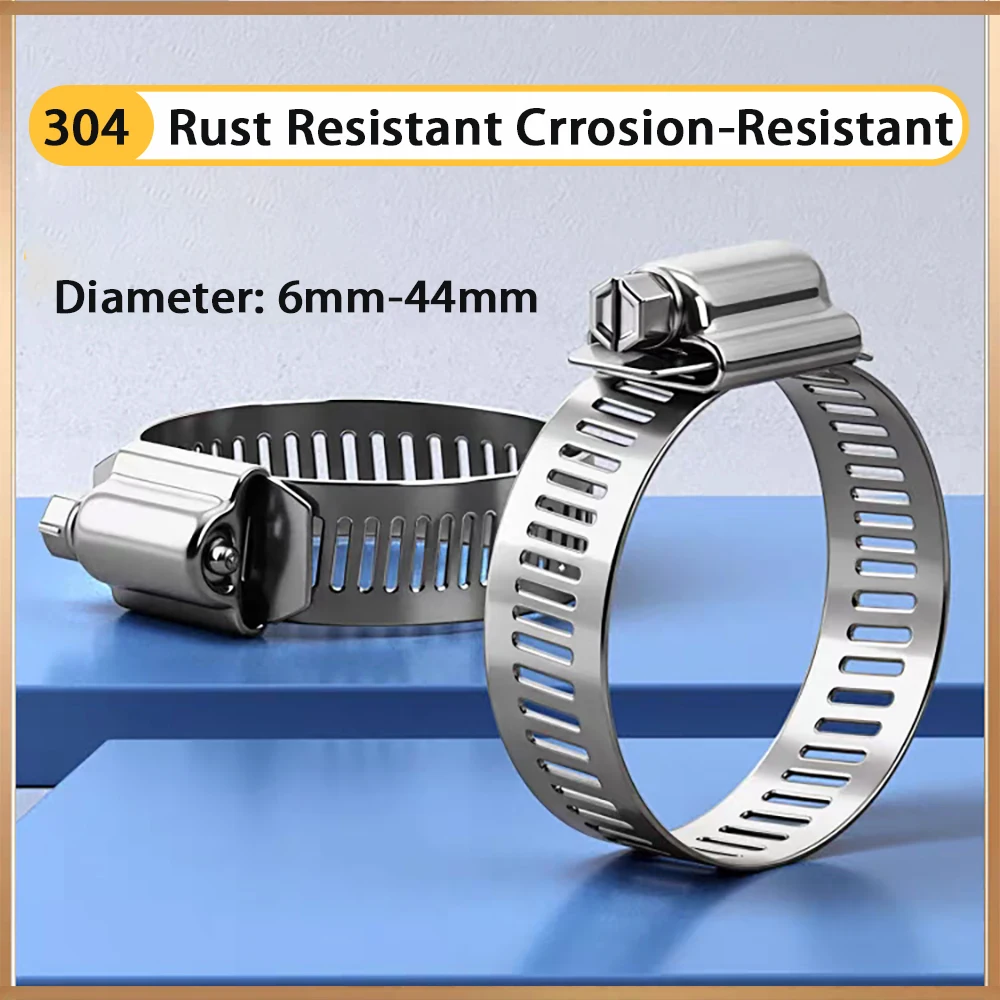 

10 шт./20 шт. 6-44 мм регулируемый винт из нержавеющей стали, хомуты для шлангов, хомуты для автомобильных топливных шлангов, хомут для труб, червячный хомут, зажим для шланга