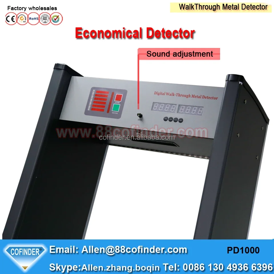 Pinpoint PD1000 Door Frame Metal Detector PD1000,security Walk Through Body Scanner For Airport Security