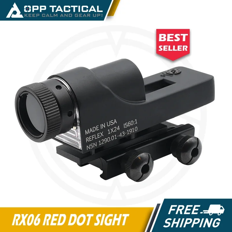 

RX06 Red Dot Tactical Self-illumination Reflex Sight for Riflescope with Dust Cover for Hunting and Airsoft with Full Markings