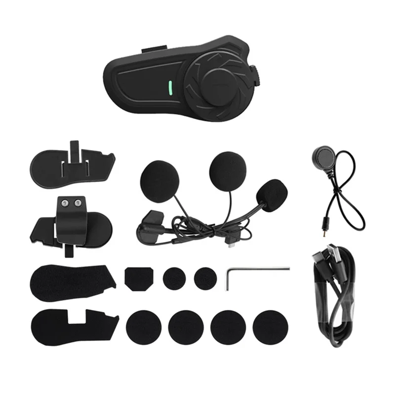 A60E-1Pair Motorcycle Intercom Helmet Headset Wireless Communication System To 800M With DSP&CVC Noise Cancellation