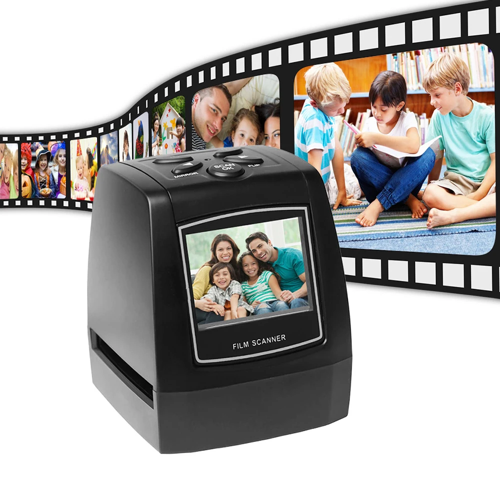 Protable Negative Film Scanner 35/135mm Slide Film Converter Photo Digital Image Viewer with 2.4