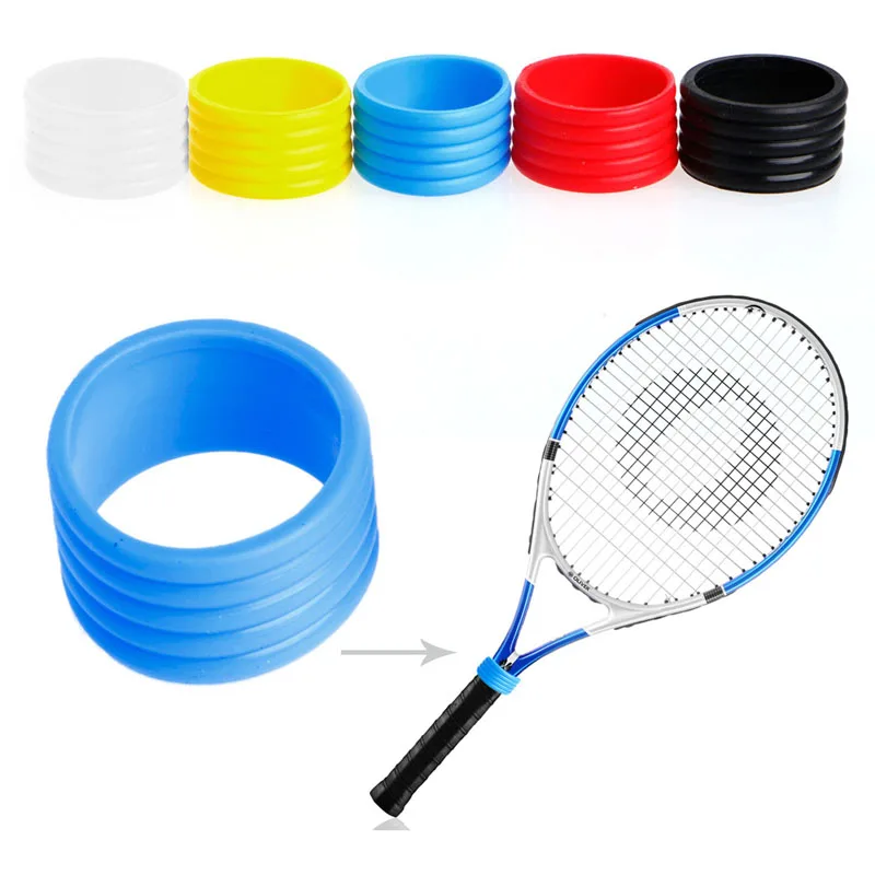 Racket Handle Grip Ring Multi Colors Racket Band Overgrip Protector Fix Ring for Tennis Badminton Squash Racquet Handle