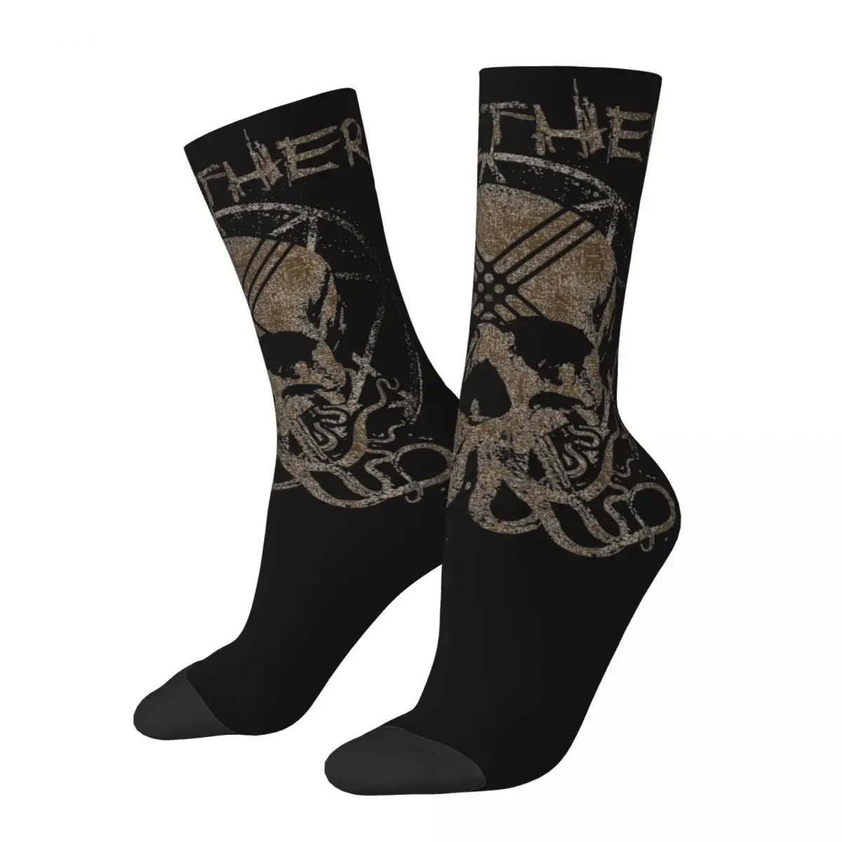 Autumn Winter Harajuku Unisex Seether Octoskull Socks Sweat Absorbing Skateboard Socks