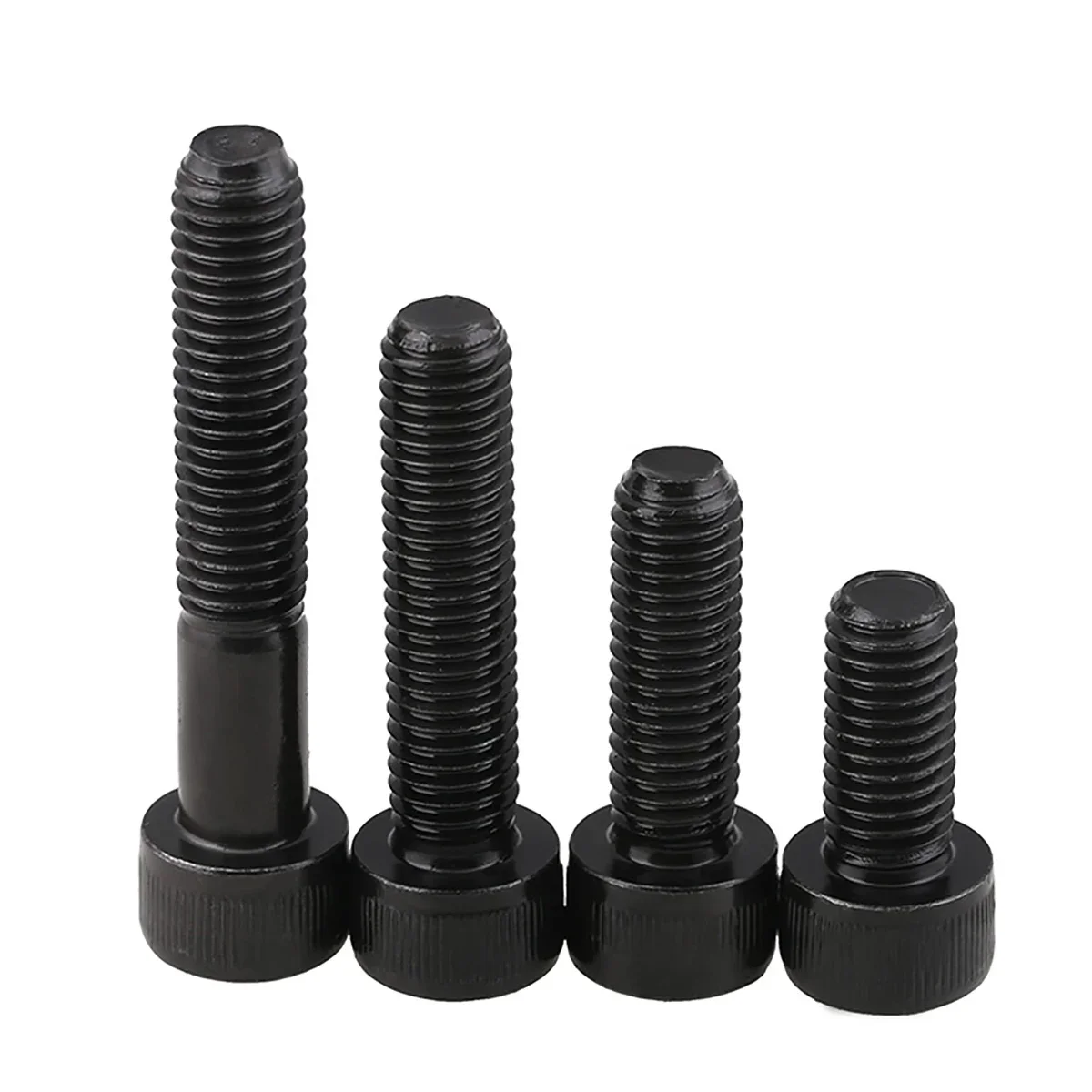 5 Cái/lốc Đen 12.9 Thép Carbon Cao Cấp BSW 1/4-20 Lục Giác Ổ Cắm Bộ Đội Đầu Ốc Vít Allen Bu Lông Dài 3/8 inch Đến 4 Inch