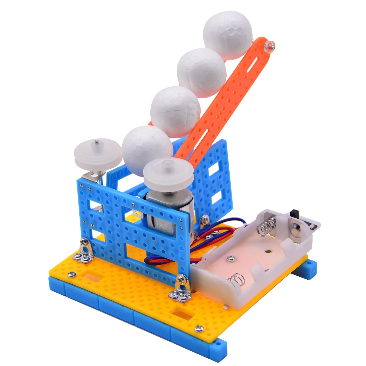 1 Stücke Kinder DIY Automatische Pitching Maschine Wissenschaft Kit Pädagogisches Werkzeug-Frei für Kinder Verschiedene Farben