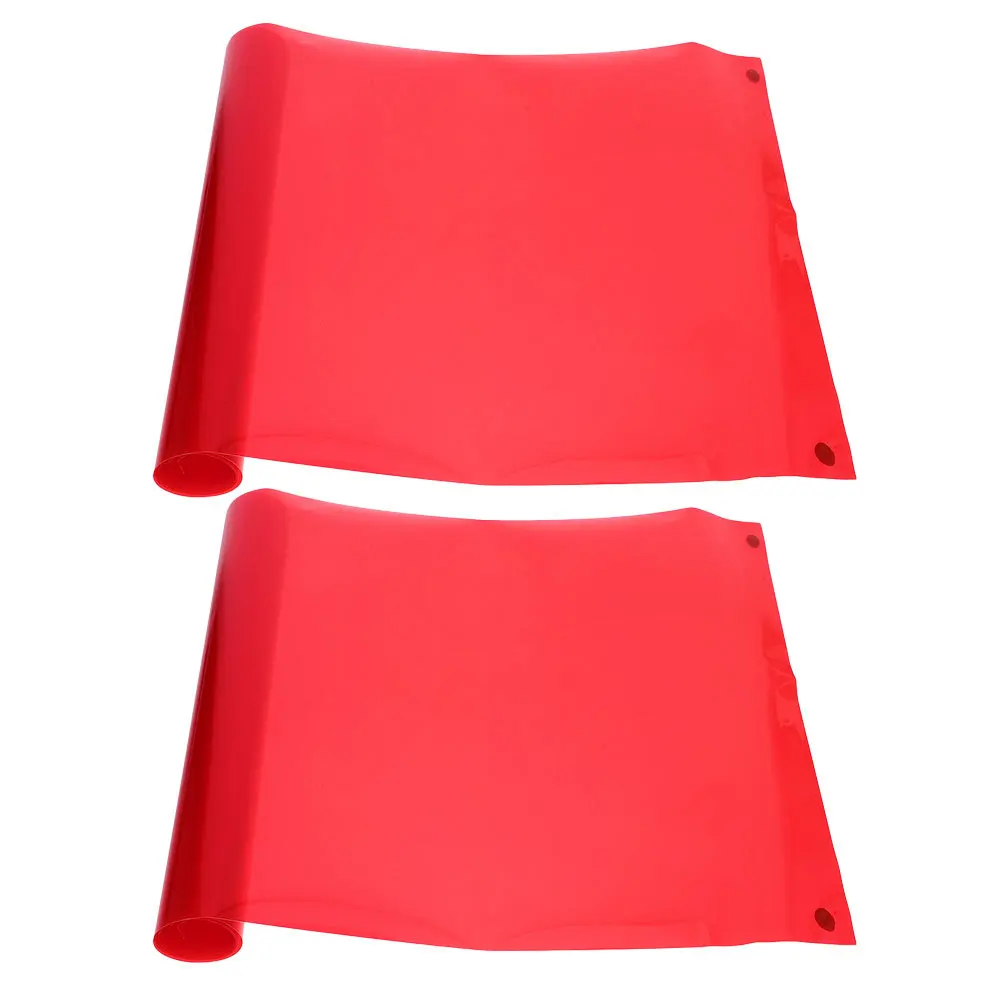 

2Pcs Car Headlight PVC Tinting Film Red Protective Sticker for Headlight Taillight Fog Light Bright Color 3-Layer Tint