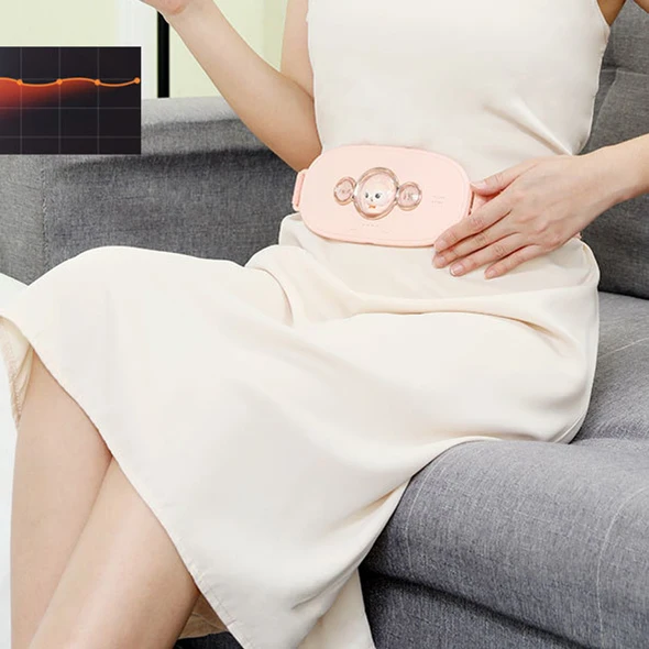 Electric Menstrual Heating Pad Portable Period Warm Massager Adjustable Belly Wrap Belt Abdominal Massager for Women Girl