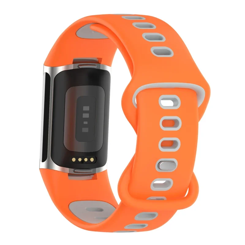 Silicone Strap For Fitbit Charge 5 6 Band Adjustable Replacement Bracelet For Fitbit Charge 6 5 Sports Fitness Smart Watch Belt - view 3
