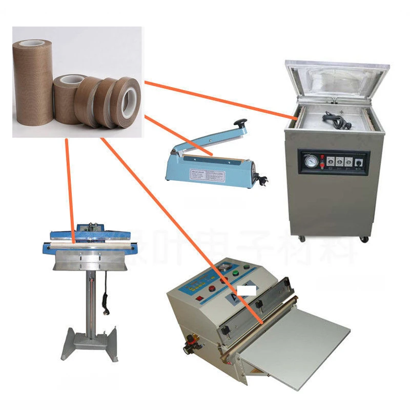 300 Degree High Temperature Resistance Adhesive Tape Cloth Heat Insulation Sealing Machine PTFE Tape