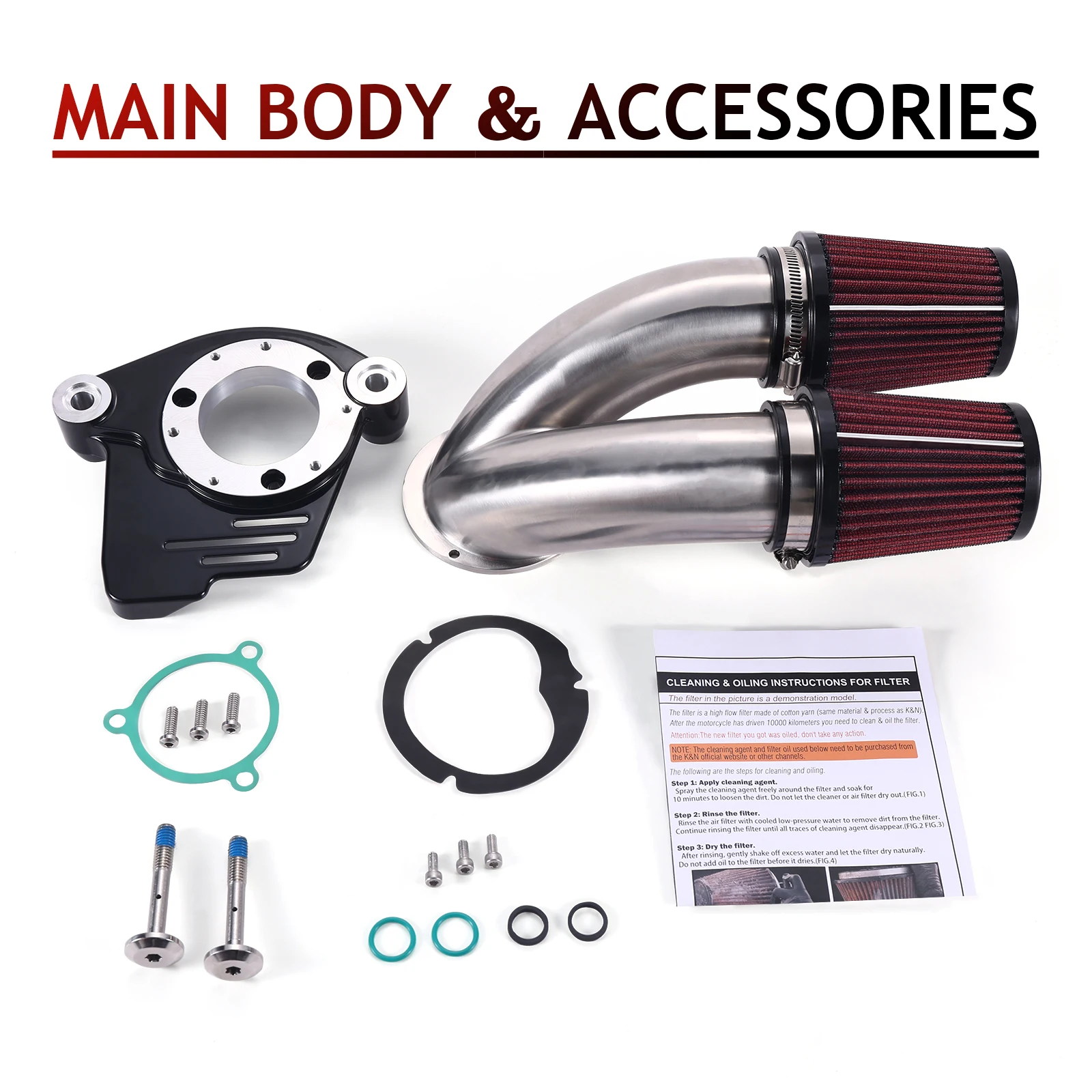

Cycle Tuned Induction Air Cleaner Chrome CNC Billet For Harley M8 Touring Softail 2017-2024 High Performance Intake