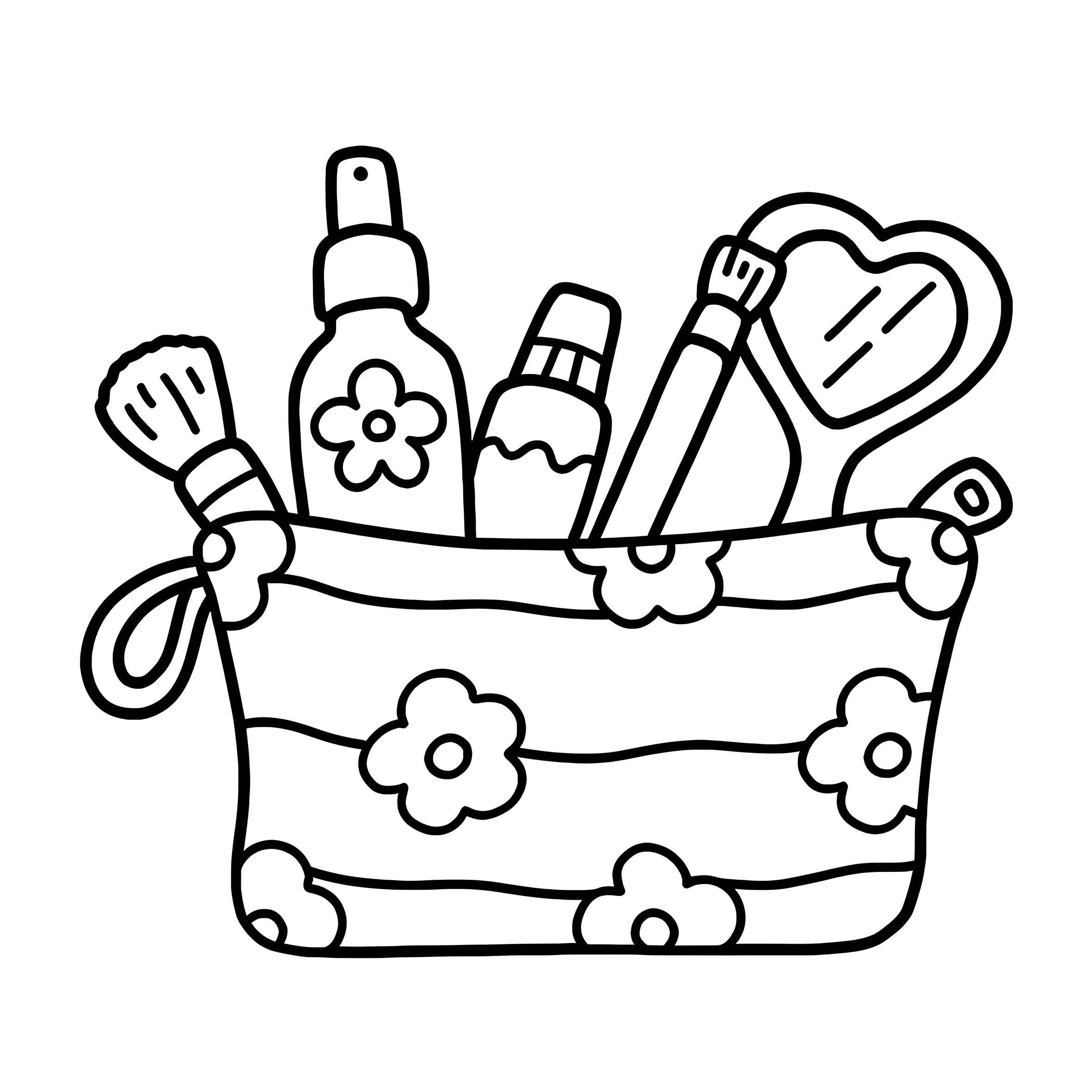 COSMETICS Bold-easy Patterns Coloring Book for Adults Cute Drawing Book Perfect Gift for Party and Birthday