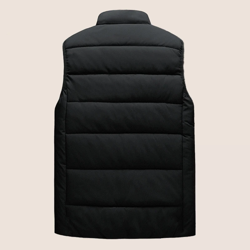 

Men Loose Oversized Sports Vests Men Windproof Leisure Stand Up Collar Vest Down Cotton Zipper Vest for Men in Autumn and Winter