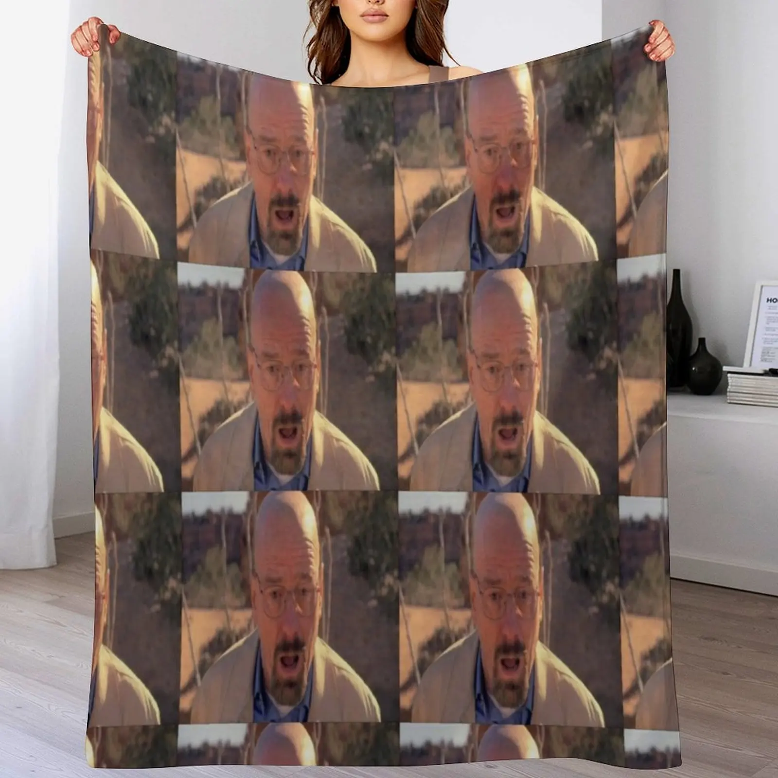 Walter White Shocked Throw Blanket