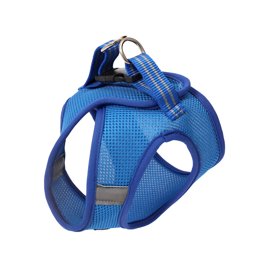 

Cat Harnesses Chest Protector Pet Vest Harness Breathable Durable Easy to Clean Light Weight Comfortable Blue Size S