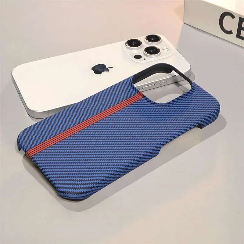 Sleek Multi-color Carbon Fiber Textured Slim Protective Phone Case for iPhone 18 17 16 15 14 11 12 13 Pro Max Plus Back Cover