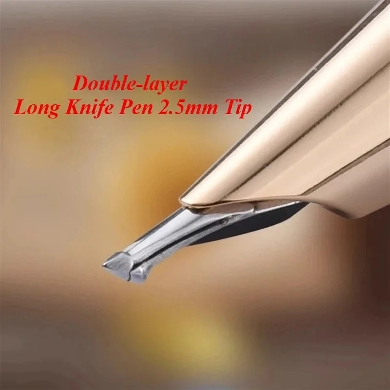 BALAOYE 3.0MM Art Pen Changdao Metal Fountain Pen Tip Practice Business Signature Calligraphy Pen Conference Registration PENS