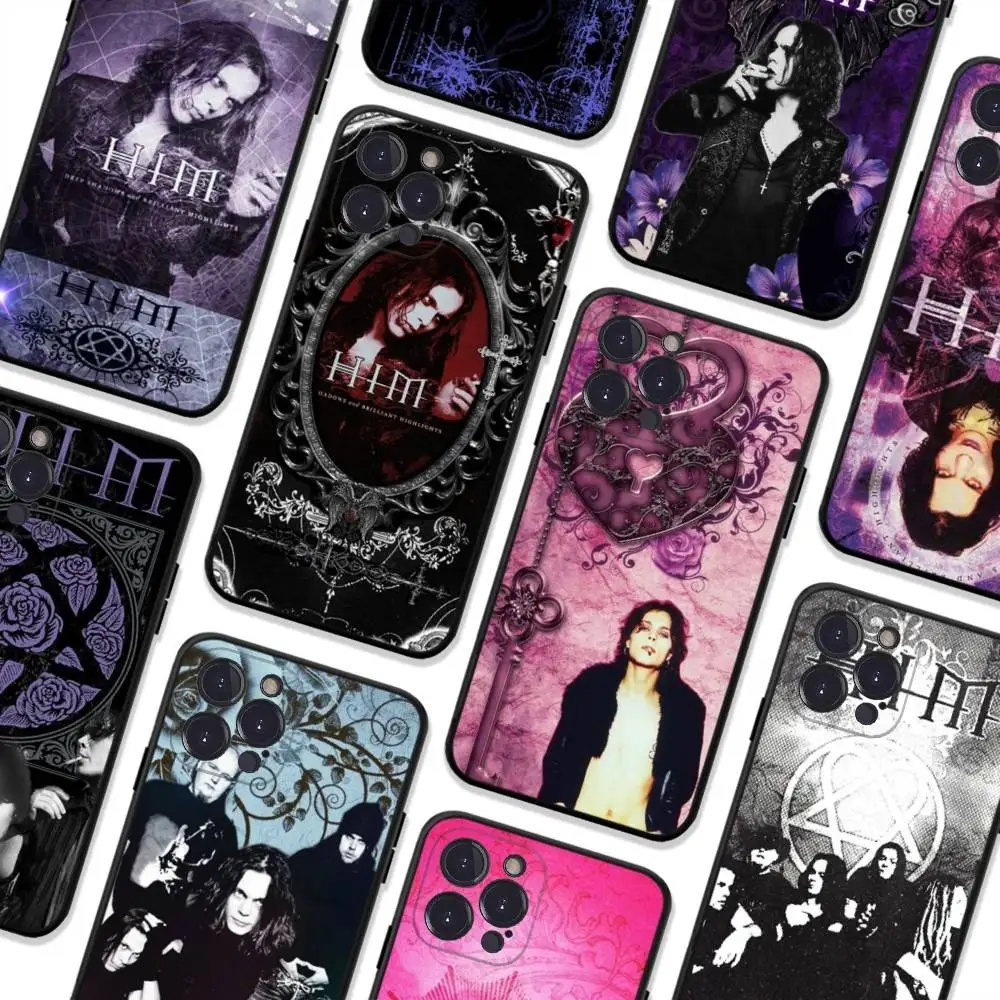 Coque de téléphone Band His Infernal Majesty pour iPhone 16 15 14 13 12 11 17 Pro Max, coque arrière souple en TPU, design simple