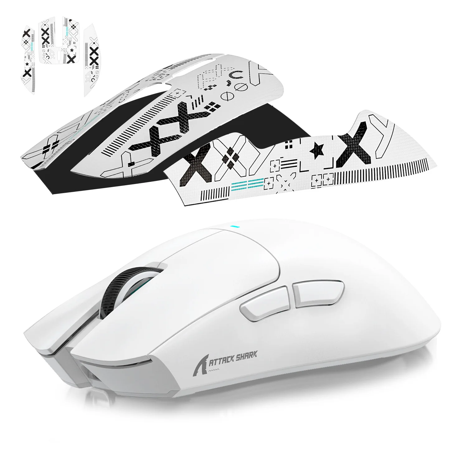 Mouse Grip Tape Skate Handmade Sticker Non Slip Absorb Sweat For Attack Shark X3/ X6/ X11 Mouse Accessorie